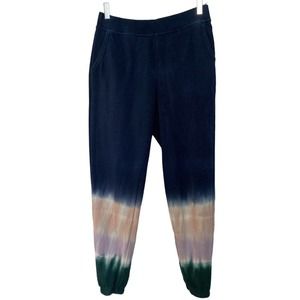 Wildfox Women's Navy Blue Tie Dye Pull-On Joggers Sweatpants - Size Small